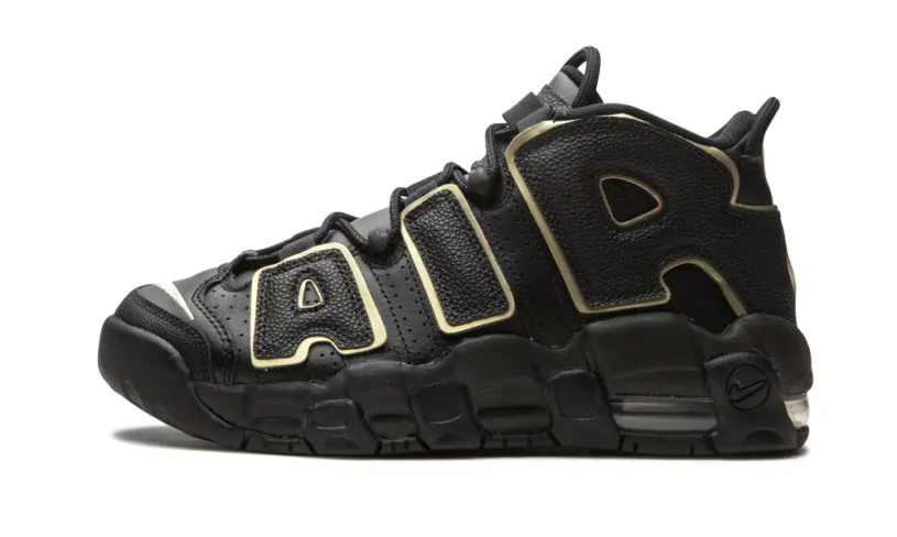 Nike Basketball Air More Uptempo GS 'Black   Gold' 