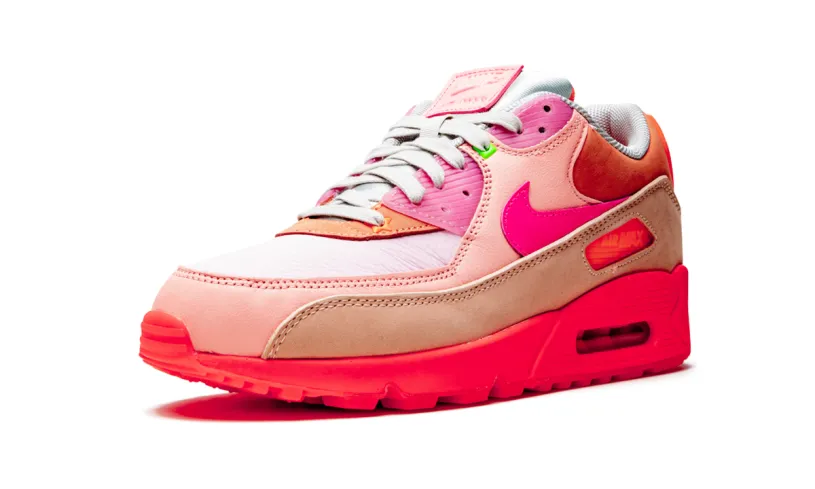 Nike Air Max AIR MAX 90 PRM WMNS 'Platinum Crimson Bright Purple' 