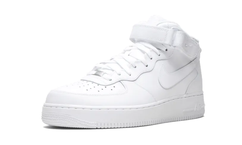 Nike Lifestyle Air Force 1 Mid 07 'White on White' 