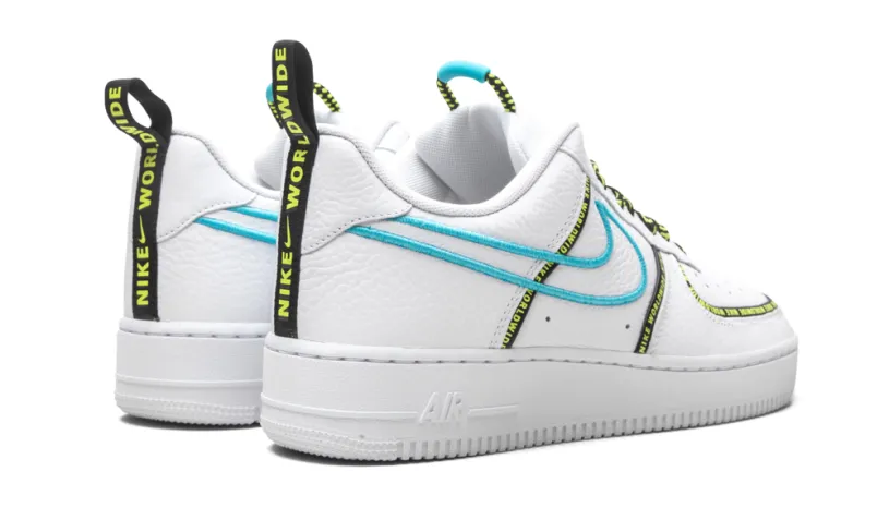 Nike Lifestyle Air Force 1 Low 'Worldwide White Blue Fury Volt'