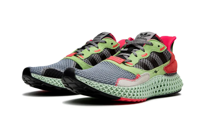 More Adidas Shoes ZX 4000 4D 'Grey High Res Yellow' 