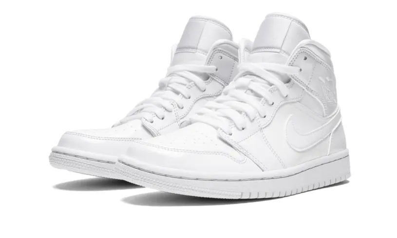 Air Jordan 1 AIR JORDAN 1 MID WMNS 'Triple White Patent Leather'