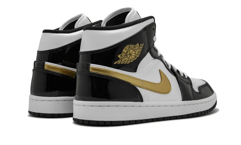 Air Jordan 1 Air Jordan 1 Mid SE 'Black Gold Patent Leather' 
