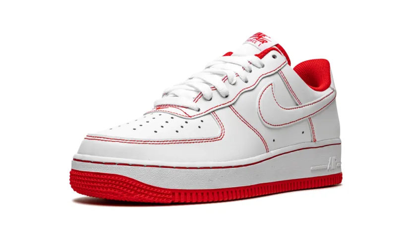 Nike Lifestyle Air Force 1 Low '07 'Contrast Stitch - White University Red' 