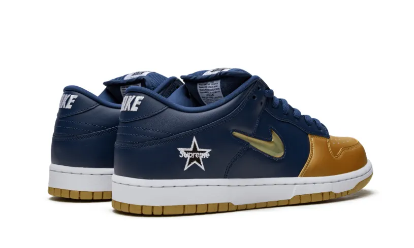 Nike Basketball SB Dunk Low 'Supreme - Jewel Swoosh Gold Navy' 