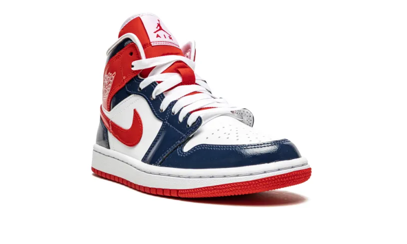 Air Jordan 1 AIR JORDAN 1 MID WMNS 'Patent Leather Navy   White   Red' 