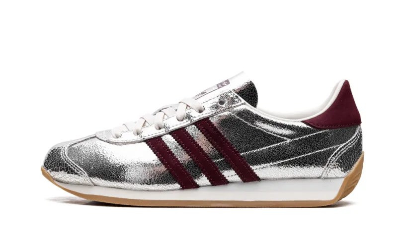 More Adidas Shoes Country OG WMNS 'Silver Metallic Maroon' 