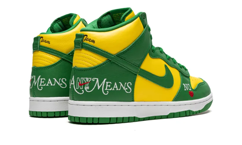 Nike SB SB Dunk High 'Supreme - By Any Means - Green Yellow' 