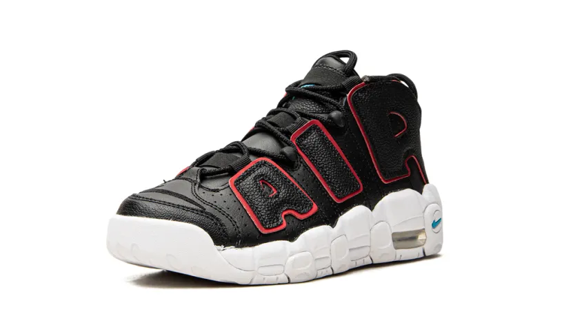 Nike Basketball Air More Uptempo GS 'Black Fusion Red' 