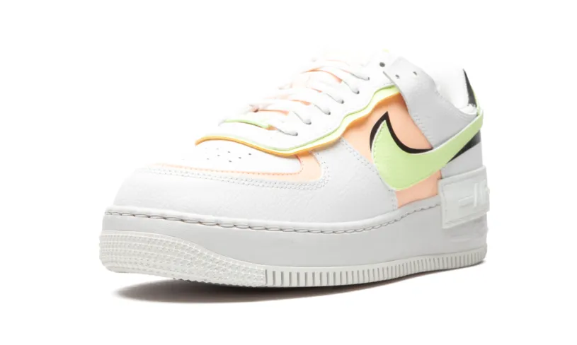 Nike Lifestyle AIR FORCE 1 SHADO MNS WMNS 'White   Barely Volt   Crimson Tint' 