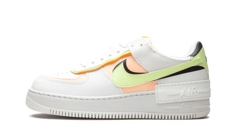 Nike Lifestyle AIR FORCE 1 SHADO MNS WMNS 'White   Barely Volt   Crimson Tint' 