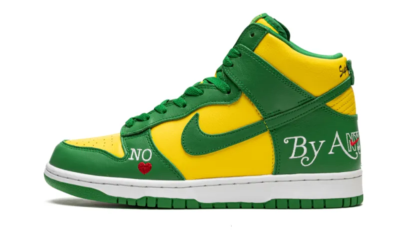 Nike SB SB Dunk High 'Supreme - By Any Means - Green/Yellow'