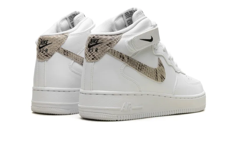 Nike Lifestyle AIR FORCE 1 '07 MID WMNS 'White Snake Swoosh' 