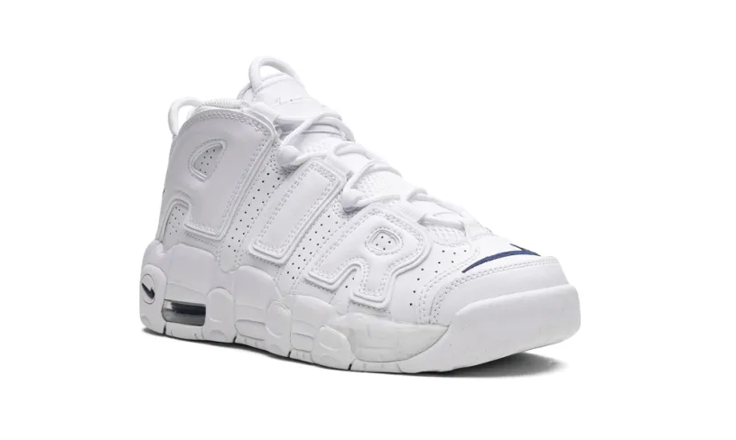 Nike Basketball AIR MORE UPTEMPO GS 'White   Navy' 