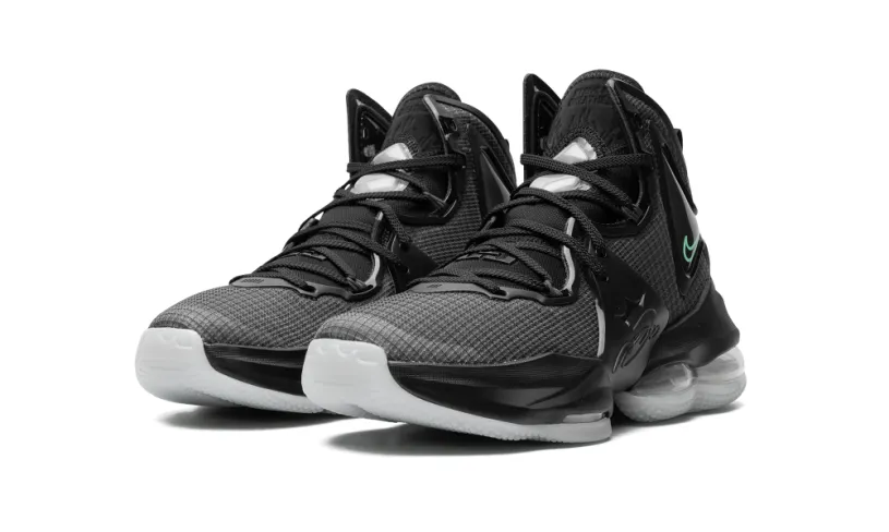 Nike Basketball LeBron 19 GS 'Black Green Glow'