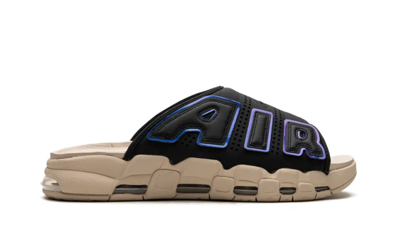 Nike Basketball Air More Uptempo Slide 'Black Sanddrift Iridescent'