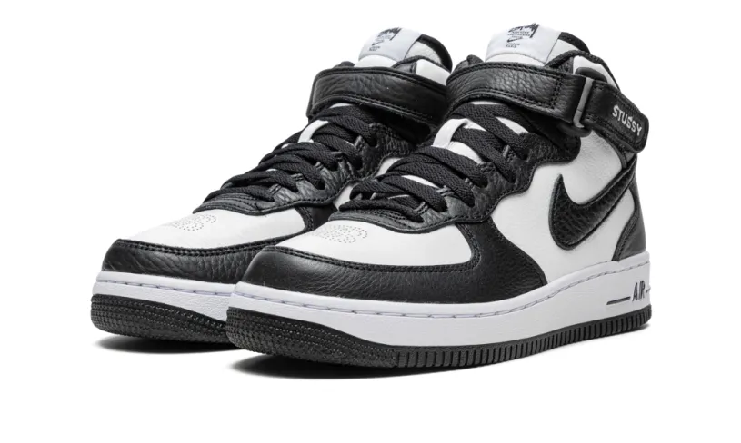 Nike Lifestyle Air Force 1 Mid 'Stussy - Light Bone Black'