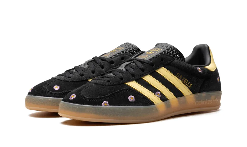 Adidas Gazelle Gazelle Indoor WMNS 'Core Black Almost Yellow Floral' 