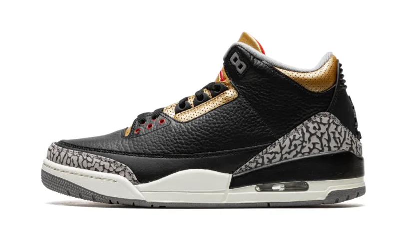 Air Jordan 3 AIR JORDAN 3 WMNS 'Black Cement Gold'