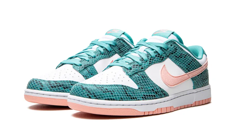 Nike Dunk Dunk Low 'Snakeskin Washed Teal Bleached Coral'