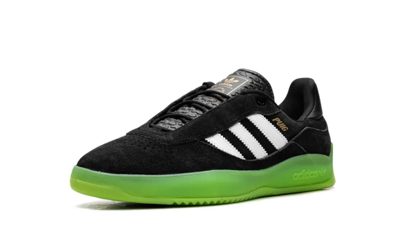 More Adidas Shoes Puig 'Black White Semi Solar Green' 