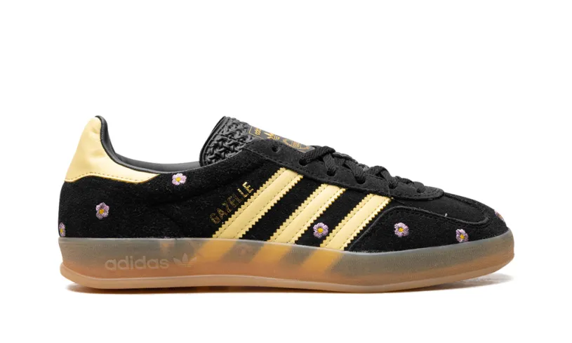 Adidas Gazelle Gazelle Indoor WMNS 'Core Black Almost Yellow Floral' 