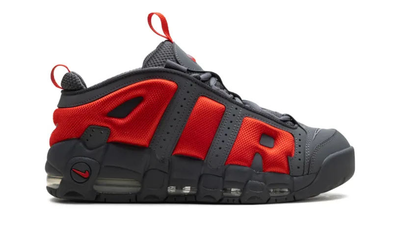 Nike Basketball Air More Uptempo Low 'Dark Grey Light Crimson' 