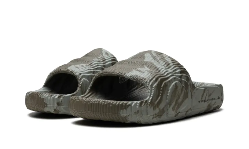 More Adidas Shoes Adilette 22 Slides 'Olive Strata Silver Green'