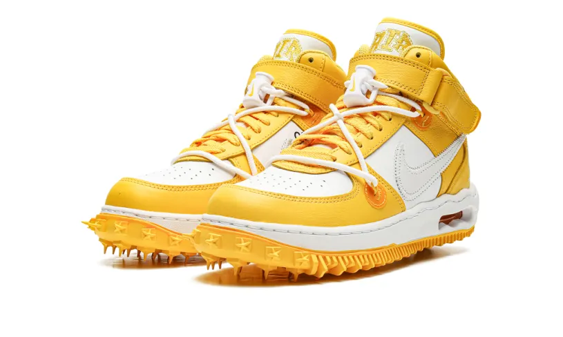 Nike Lifestyle Air Force 1 Mid 'Off-White - Varsity Maize' 