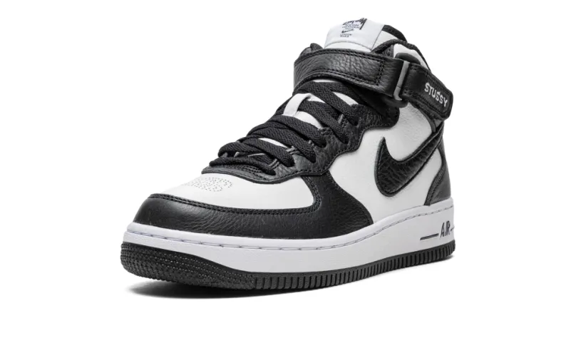 Nike Lifestyle Air Force 1 Mid 'Stussy - Light Bone Black' 