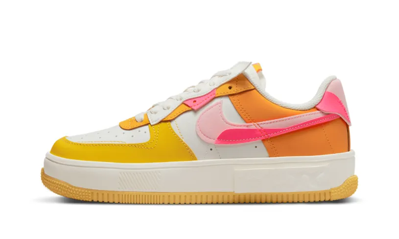 Nike Lifestyle AIR FORCE 1 FONTANKA MNS WMNS 'Summit White Solar Flare Medium Soft Pink Hyper Pink' 