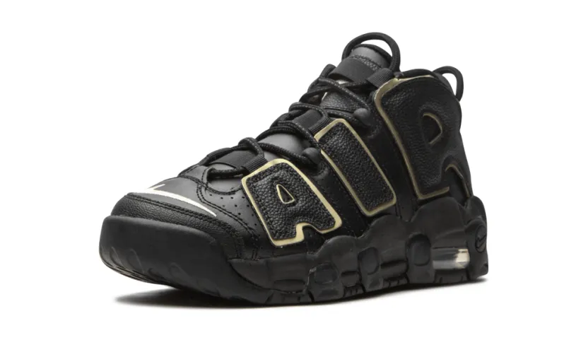 Nike Basketball Air More Uptempo GS 'Black   Gold' 