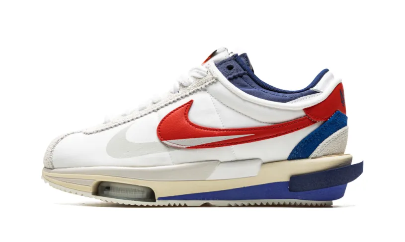 Nike Basketball Cortez 4.0 'Sacai - White Red Blue'