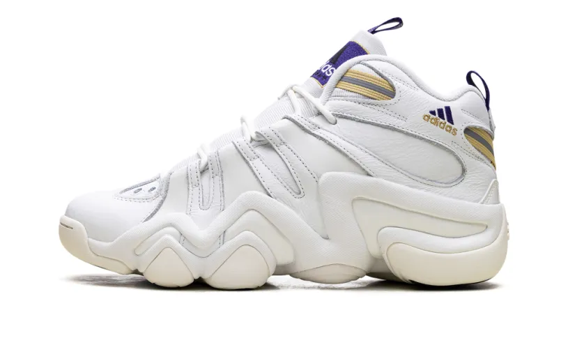 More Adidas Shoes Crazy 8 'Core White Off White Collegiate Purple'