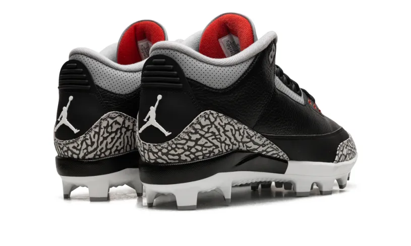 Air Jordan 3 Air Jordan 3 Cleats 'Black Cement' 