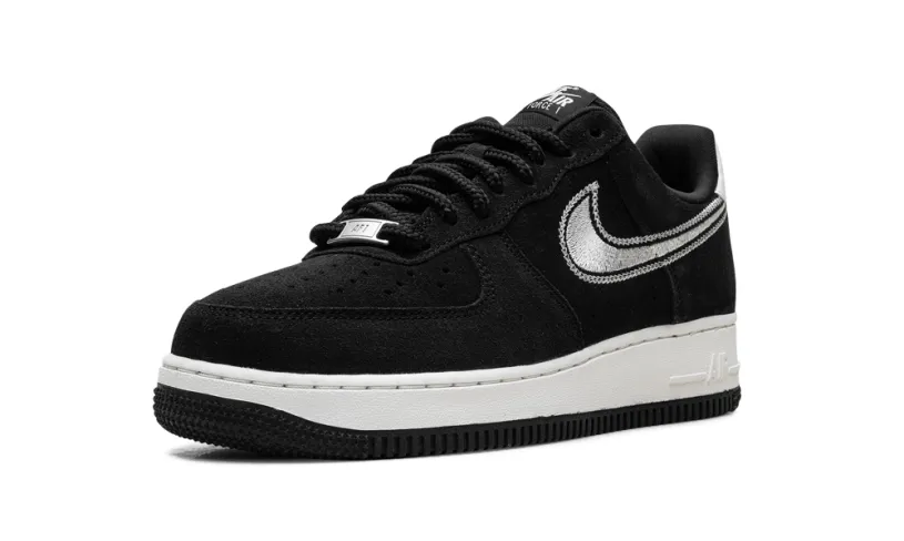 Nike Lifestyle Air Force 1 Low '07 LV8 'Black Sail Embroidered Swoosh' 