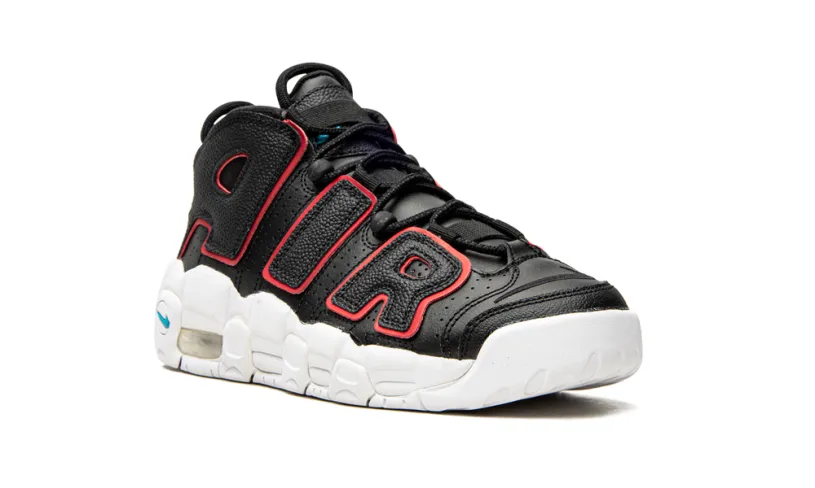 Nike Basketball Air More Uptempo GS 'Black Fusion Red' 