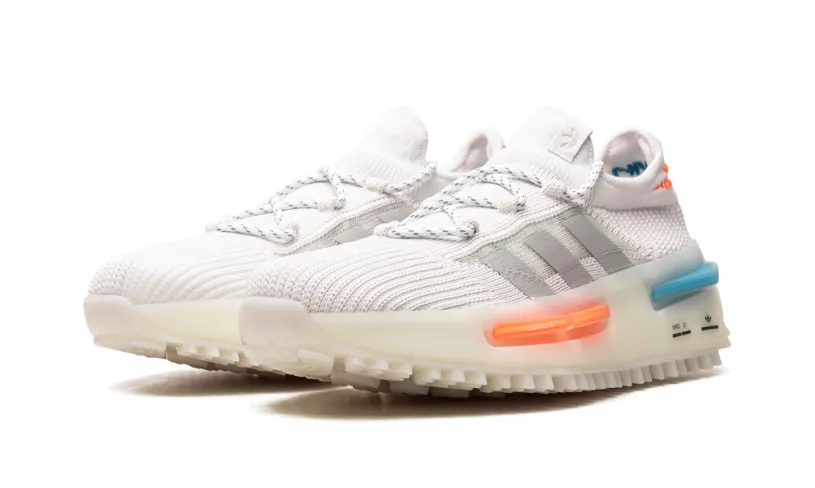 Adidas NMD NMD S1 'Footwear White Blue Orange'