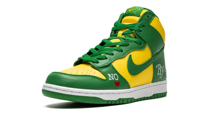 Nike SB SB Dunk High 'Supreme - By Any Means - Green Yellow' 