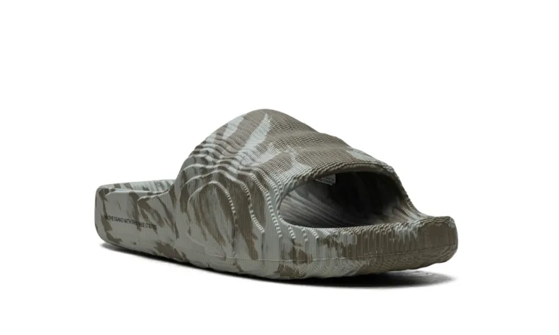 More Adidas Shoes Adilette 22 Slides 'Olive Strata Silver Green' 