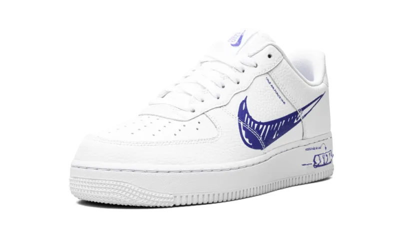 Nike Lifestyle Air Force 1 Low 'Scribble - Royal Blue'
