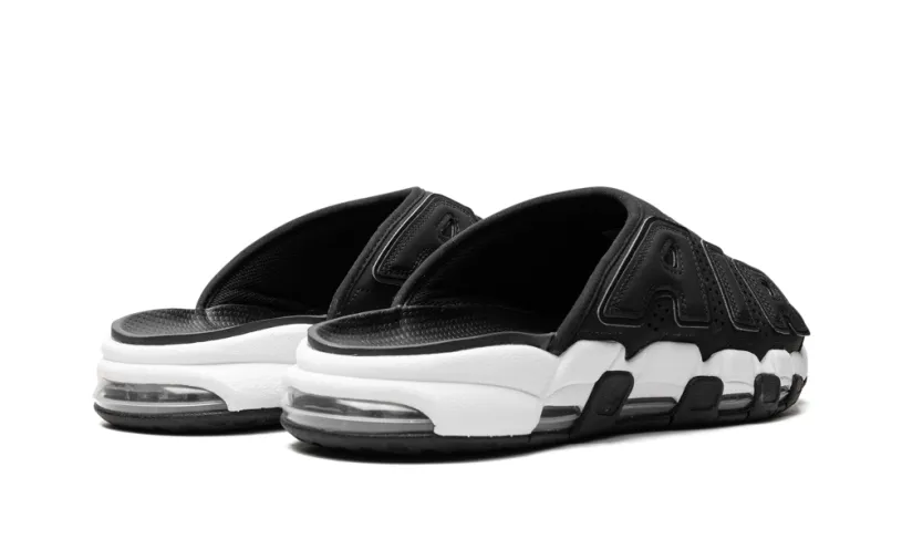 Nike Basketball Air More Uptempo Slide 'Black White Red' 