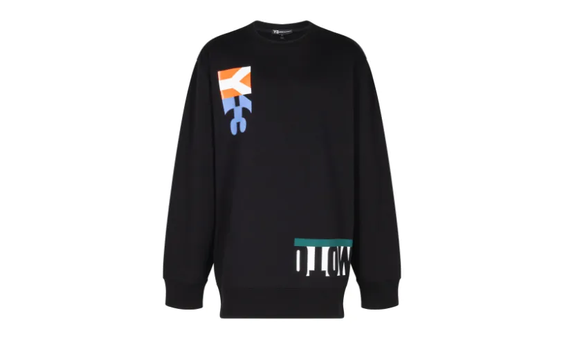 Adidas Y-3 Y-3 M-Cut Graphic Crewneck 'Black' 