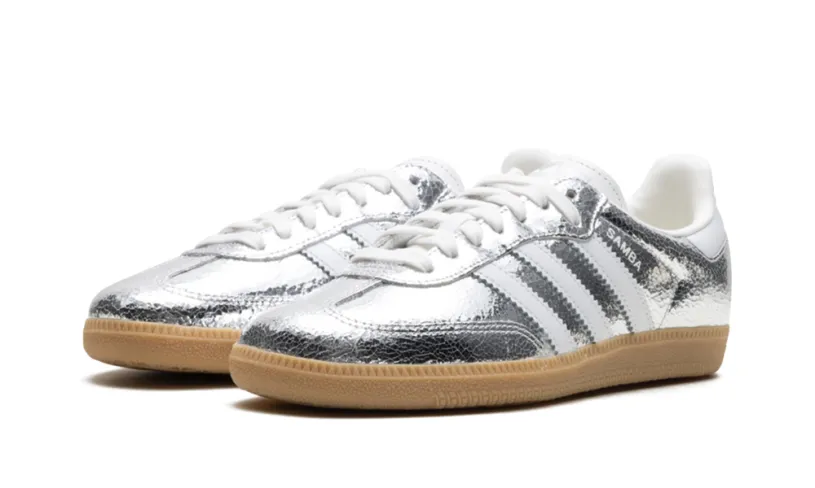 Adidas Samba Samba OG WMNS 'Silver Metallic Cracked Leather' 