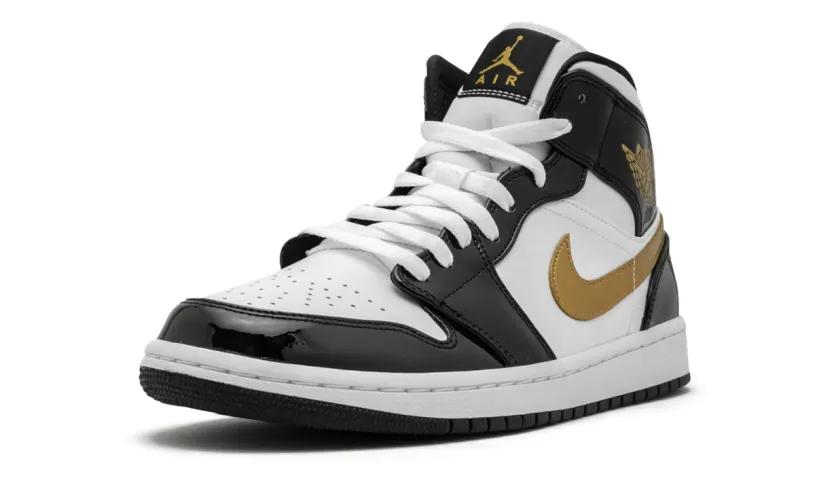 Air Jordan 1 Air Jordan 1 Mid SE 'Black Gold Patent Leather'
