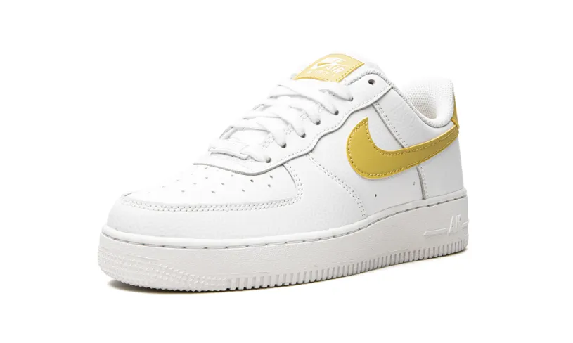 Nike Lifestyle AIR FORCE 1 LO MNS WMNS 'White   Saturn Gold' 