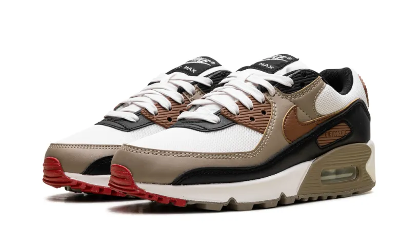 Nike Air Max Air Max 90 WMNS 'Phantom Black Fire Red Light British Tan' 