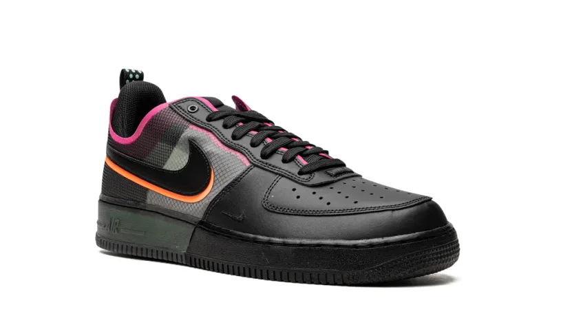 Nike Lifestyle Air Force 1 React 'Black   Pink Prime' 