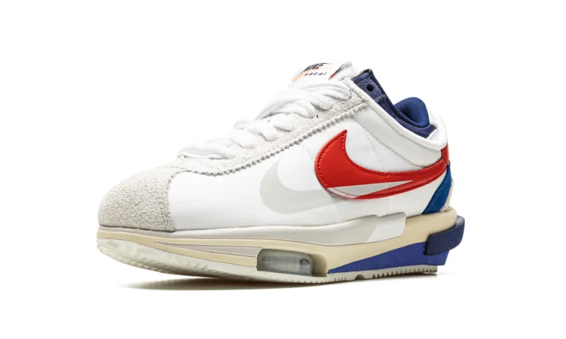 Nike Basketball Cortez 4.0 'Sacai - White   Red   Blue' 