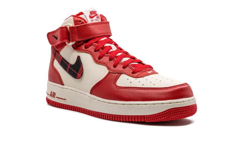 Nike Lifestyle Air Force 1 Mid '07 LX 'Plaid Cream Red' 